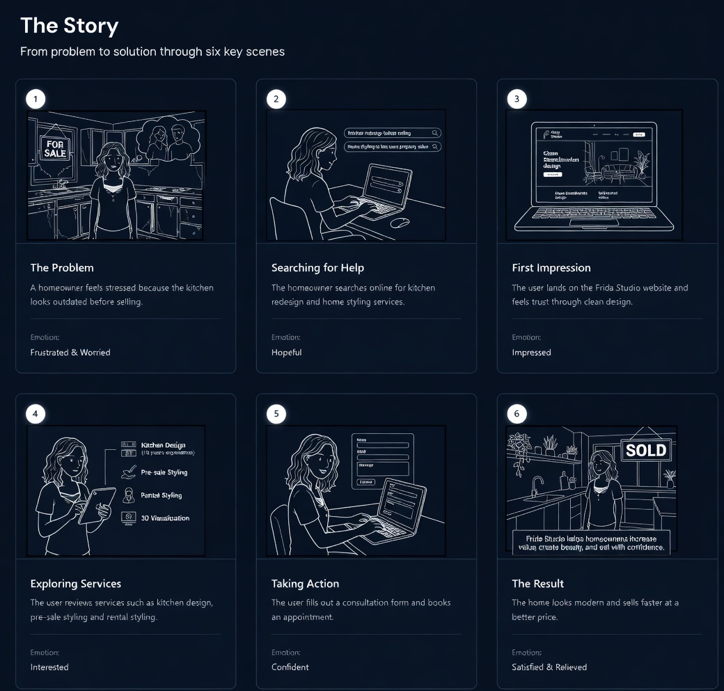 Storyboard for Frida Studio